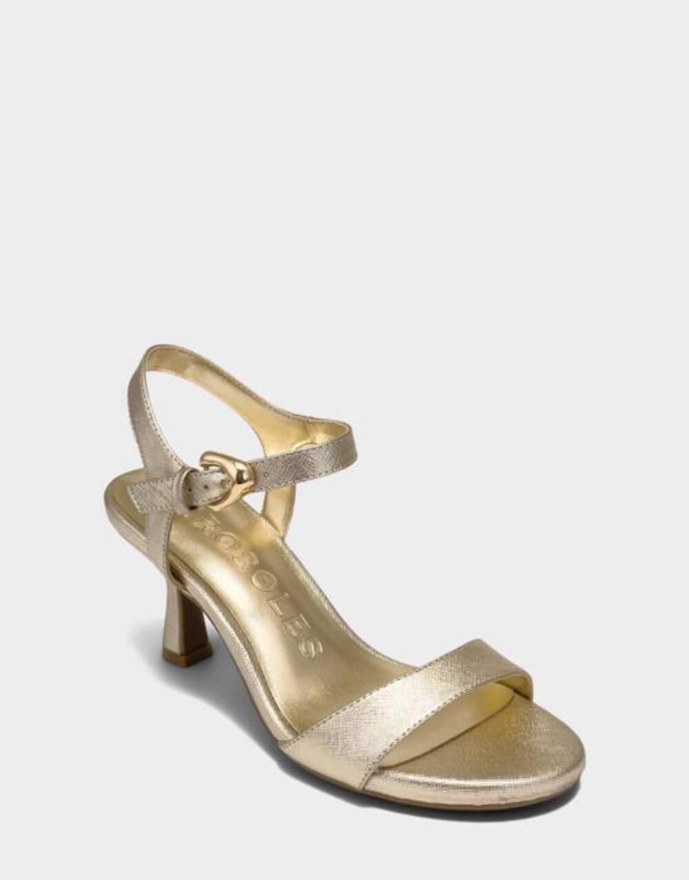 NWT Aerosoles - Gold Divia Heeled Sandal - 7